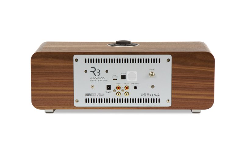 Ruark R3S Wireless Music System Walnut Veneer — rear panel