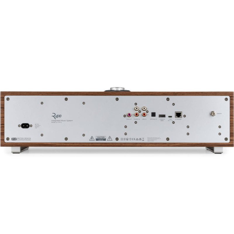 Ruark R410 Wireless Streaming System Fused Walnut — rear panel