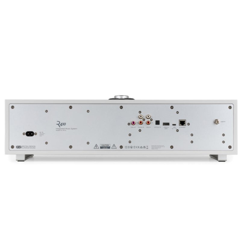 Ruark R410 Wireless Streaming System Soft Grey — rear panel connectivity