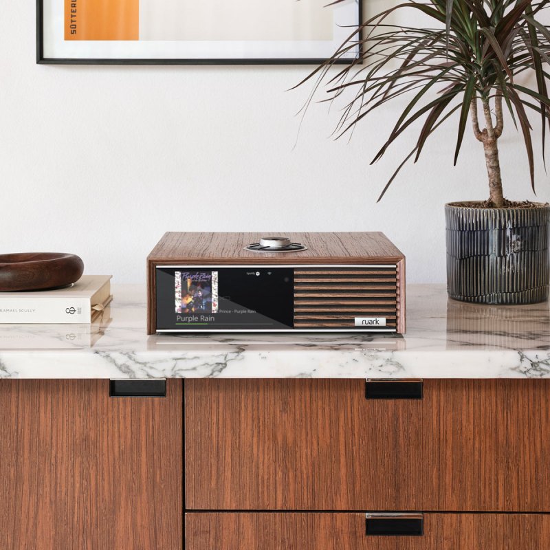 Ruark R610 Music Console Fused Walnut — lifestyle