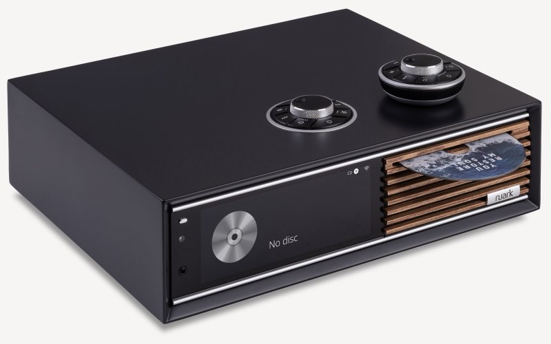 Ruark R710 in Satin Charcoal with slot-loading CD player and wireless remote