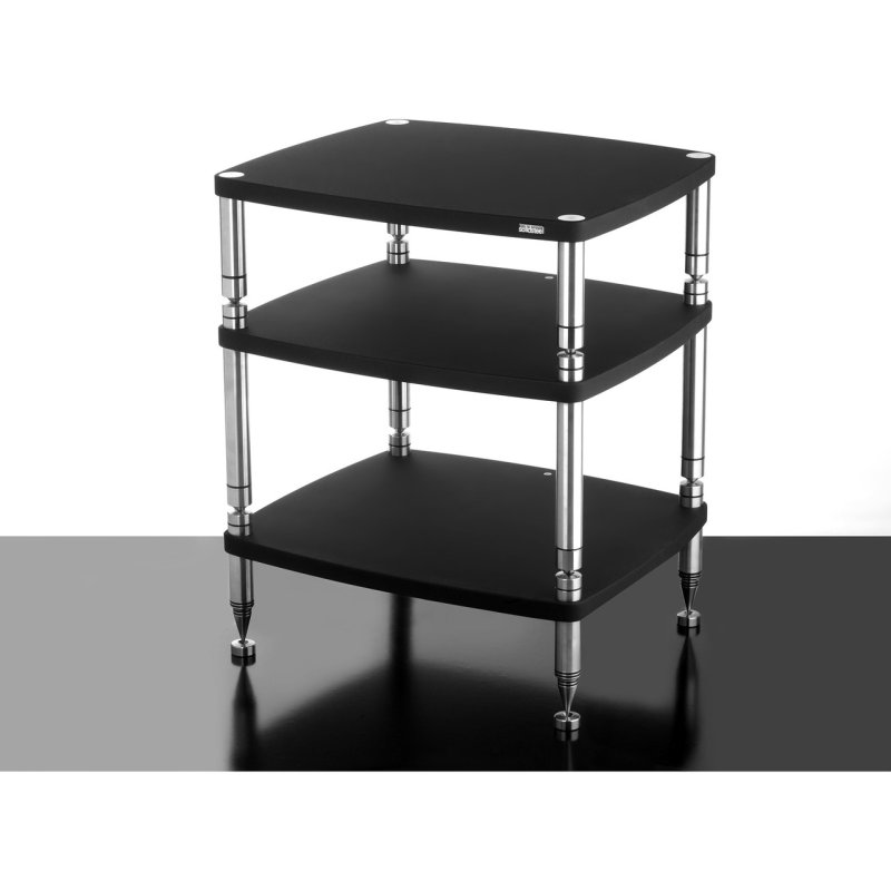 Solid Steel HF-3 Hi-Fi Rack (Flat Black) — hero view