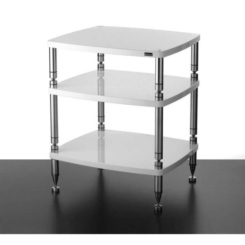 Solid Steel HF-3 Hi-Fi Rack (Gloss White) — hero view