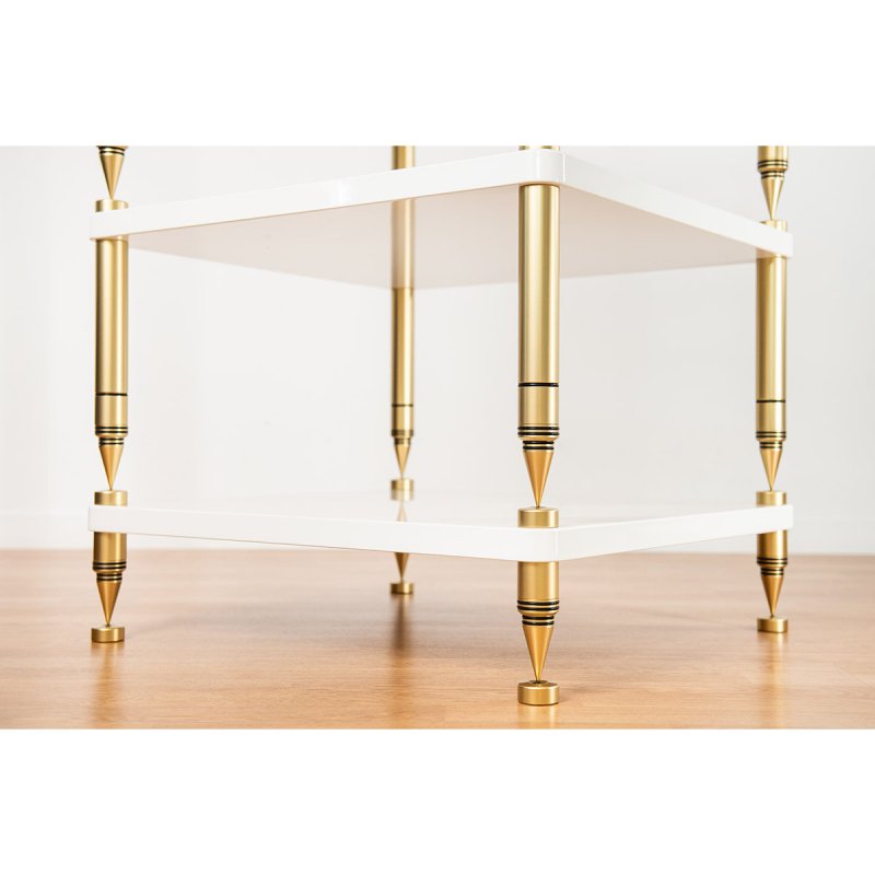 Solid Steel HP-2 Ceramic Hi-Fi Rack (Natural) — Hyperspike feet detail