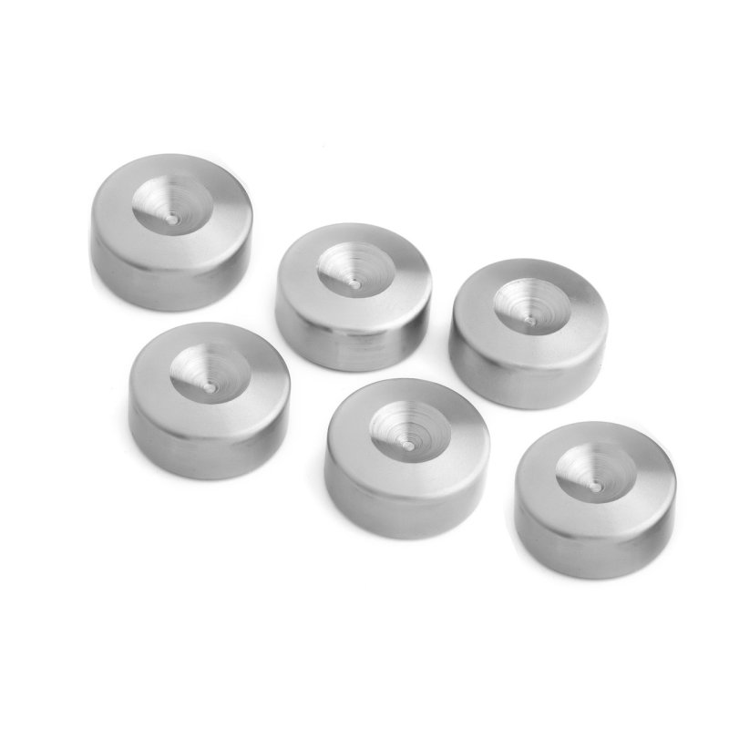 Solid Steel S4-4 Hi-Fi Rack (White) — protective floor discs