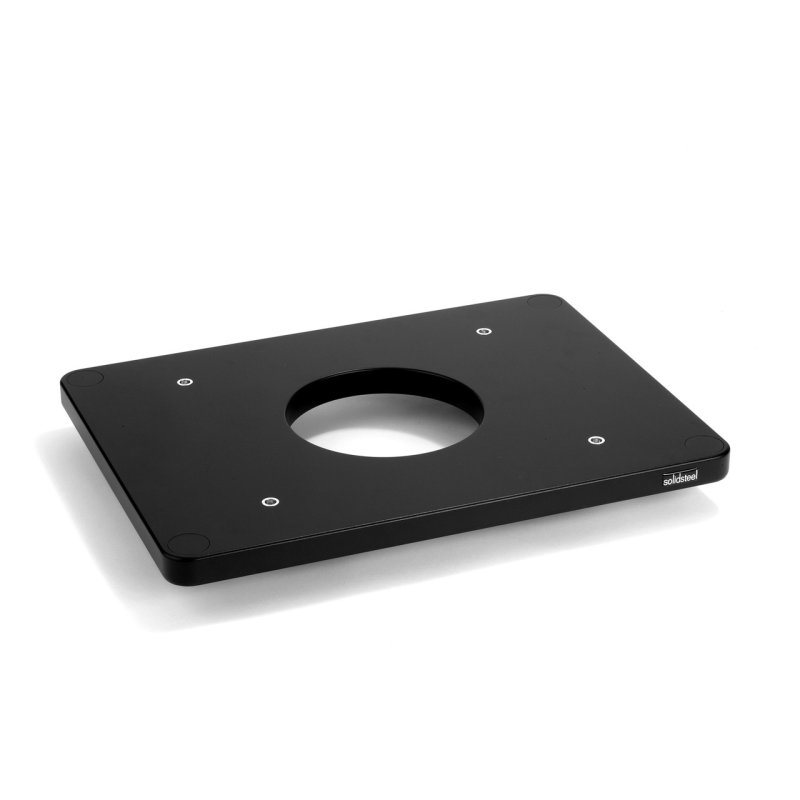 Solid Steel S5-5 Hi-Fi Rack (Black) — perforated shelf detail