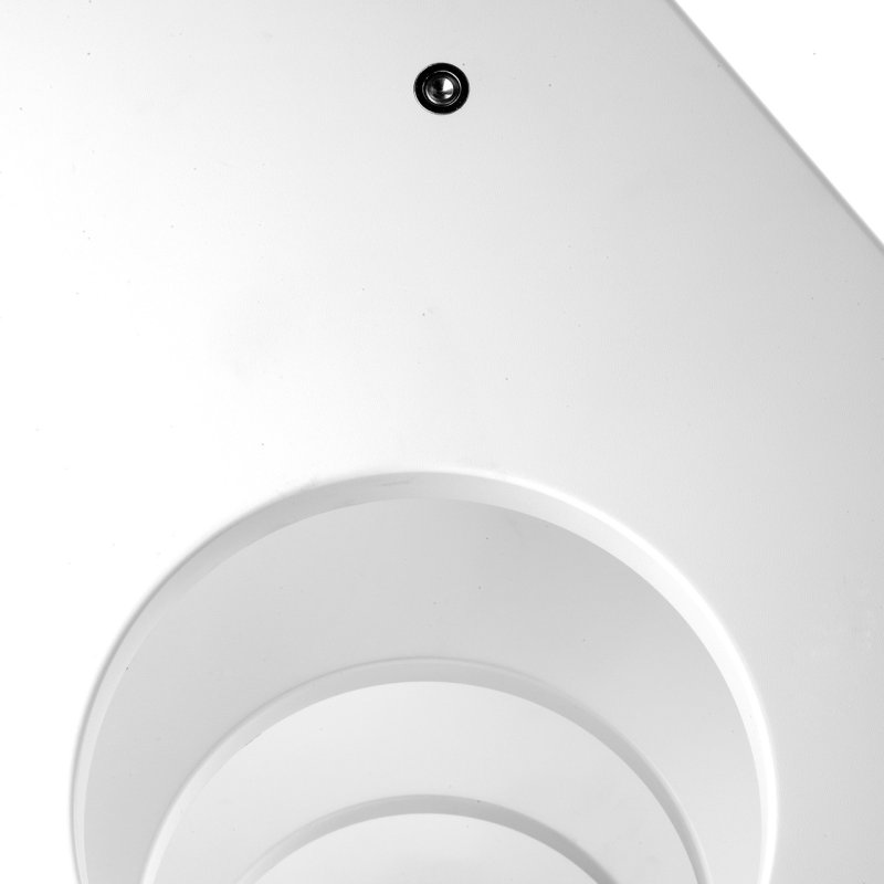 Solid Steel S5-5 Hi-Fi Rack (White) — shelf and tube construction detail