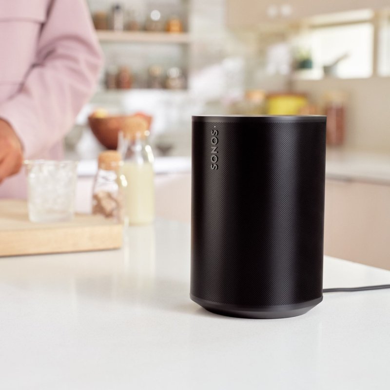Sonos Era 100 Smart Speaker Black (Single) — lifestyle (kitchen)