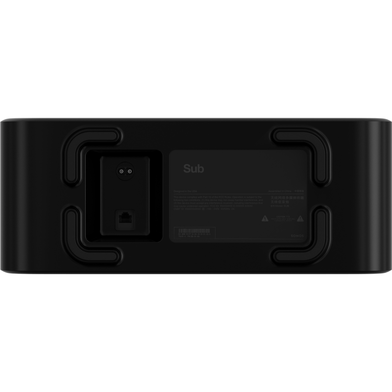 Sonos Sub Gen 3 Wireless Subwoofer Black — base panel with ethernet port