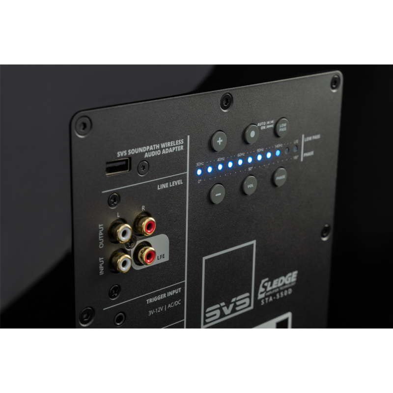 SVS PB-2000 Pro Subwoofer Black Ash — amplifier plate close-up