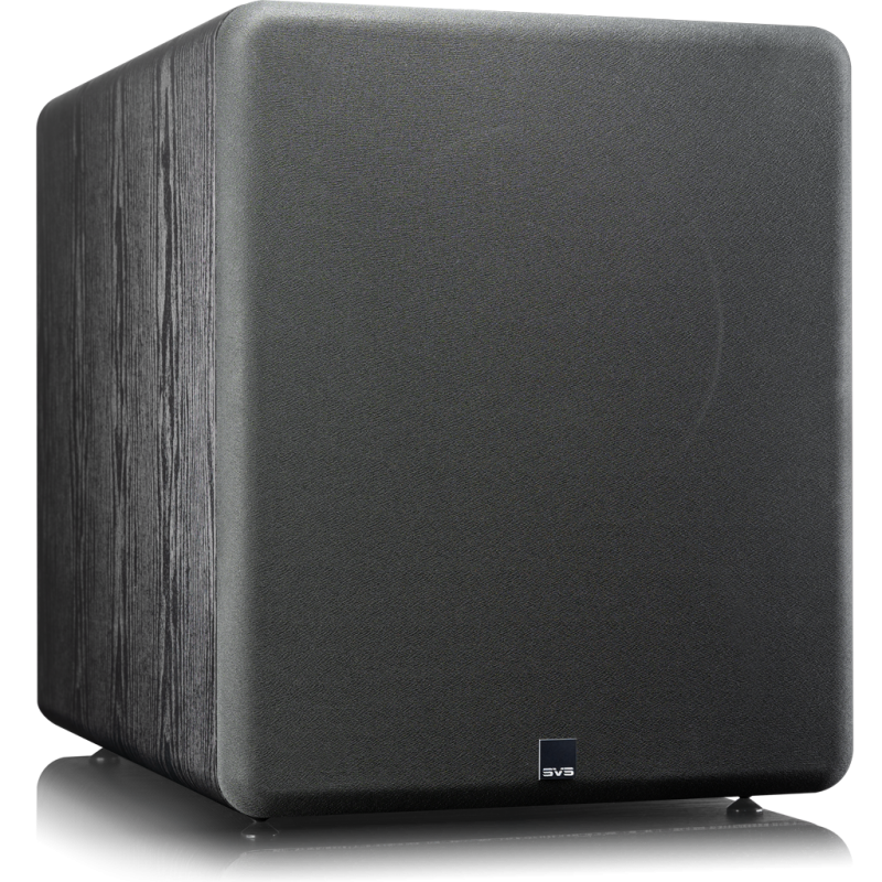 SVS PB-2000 Pro Subwoofer Black Ash — three-quarter view with grille