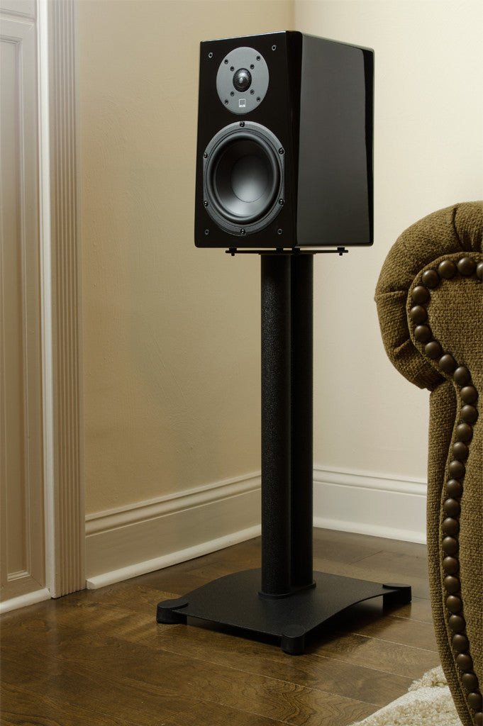 SVS Prime Bookshelf Speaker - Black Ash (Pair) — on stand