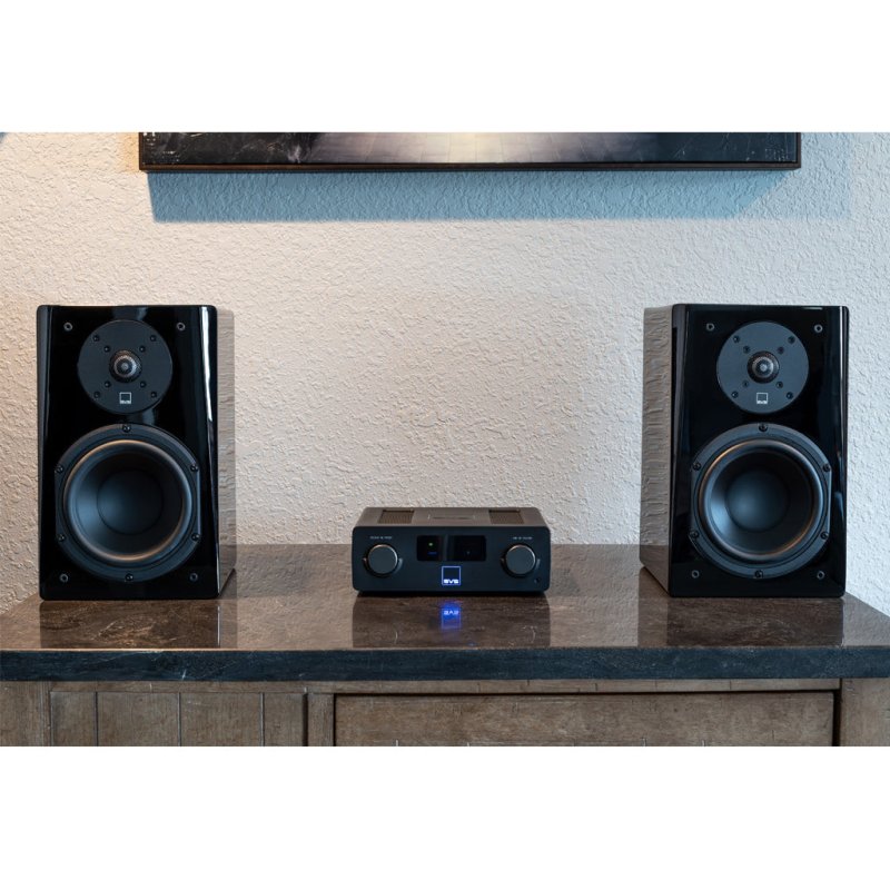 SVS Prime Bookshelf Speaker - Black Ash (Pair) — lifestyle system