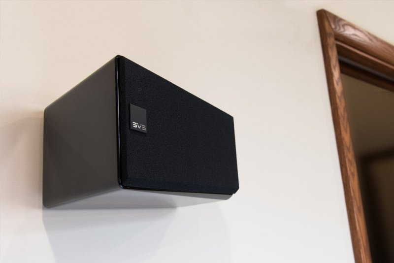 SVS Prime Elevation Speaker Black Gloss wall-mounted with grille
