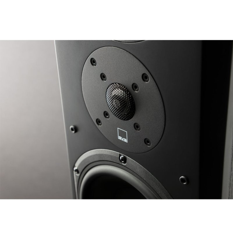 SVS Prime Pinnacle Speaker - Black Ash, with grille fitted