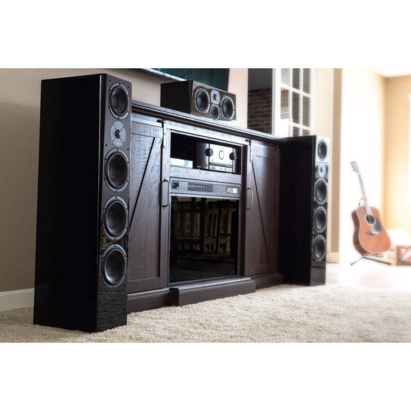 SVS Prime Pinnacle Speakers - Piano Gloss Black in home theatre room