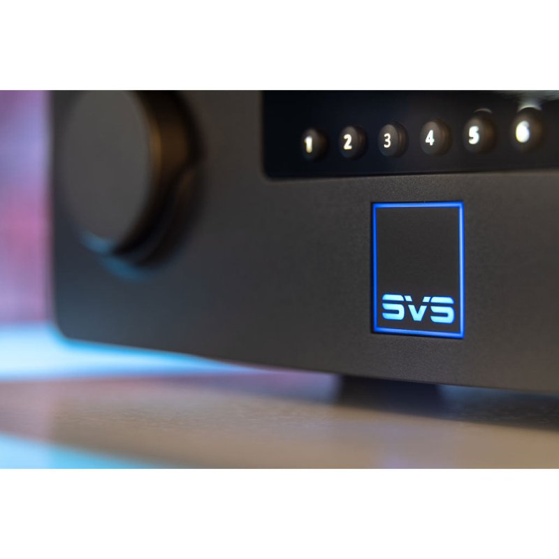 SVS Prime Wireless Pro Soundbase — OLED display close-up