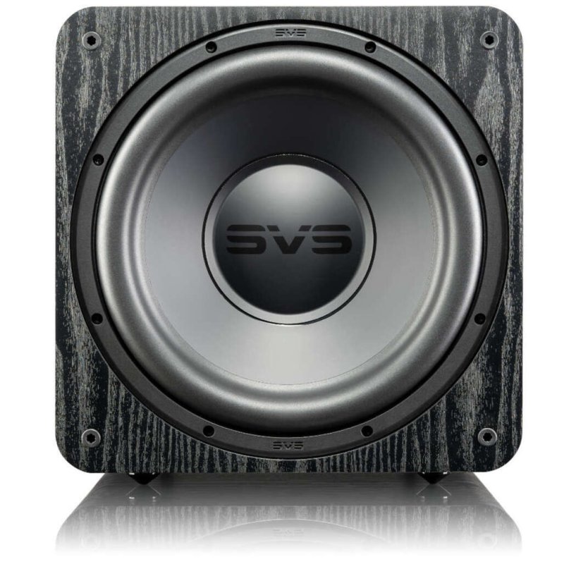 SVS SB-1000 Pro Subwoofer Black Ash — front view with grille off