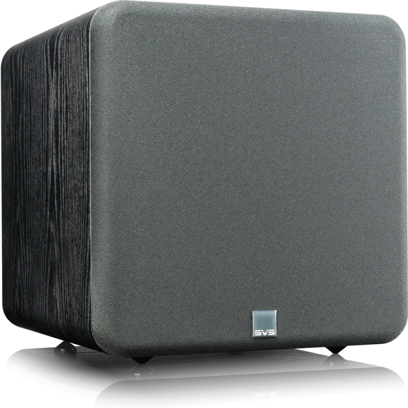 SVS SB-1000 Pro Subwoofer Black Ash — front view with grille on