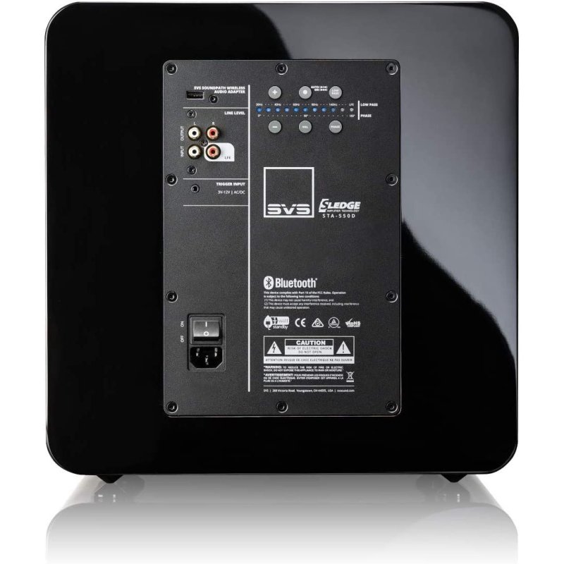 SVS SB-2000 Pro Subwoofer Gloss Black — rear panel