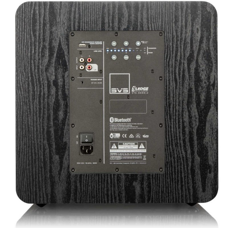 SVS SB-3000 Subwoofer in Black Ash rear panel