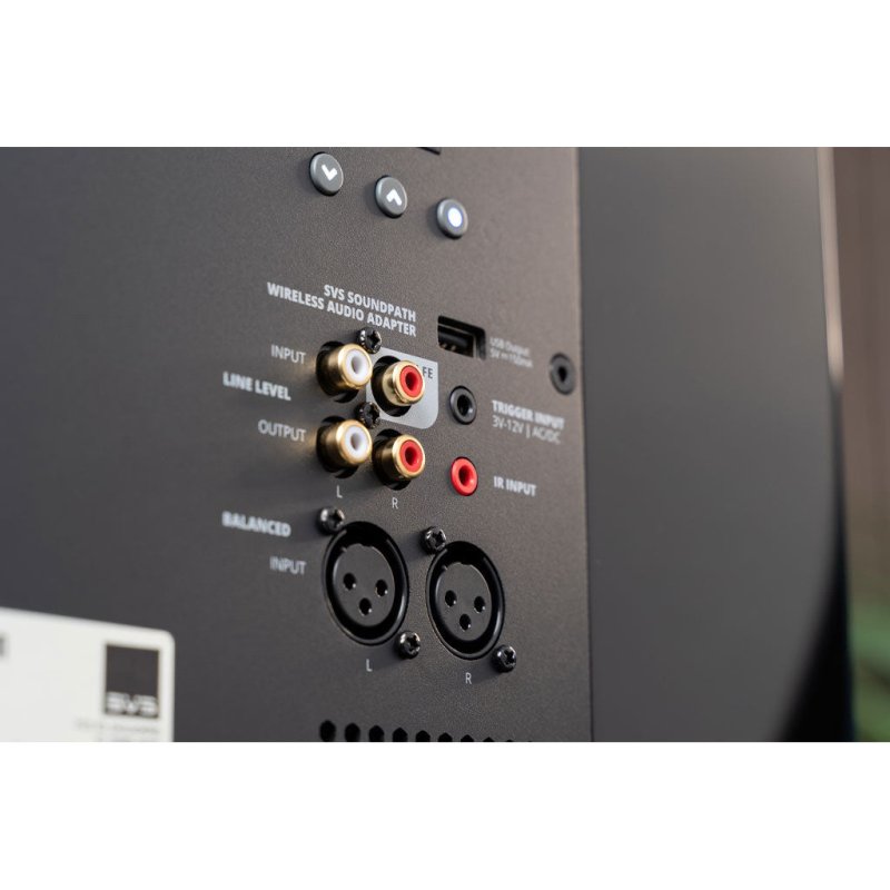 SVS SB-3000 R | Evolution Subwoofer Gloss White — rear panel close-up