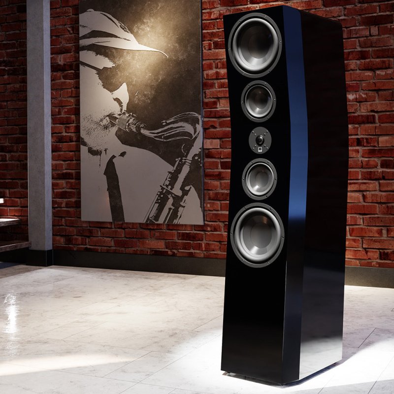 SVS Ultra Evolution Pinnacle Speaker - Black Ash (Pair) — lifestyle
