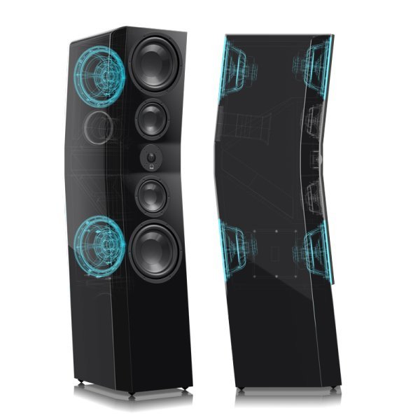 SVS Ultra Evolution Tower Speaker - Internal Driver Layout Diagram