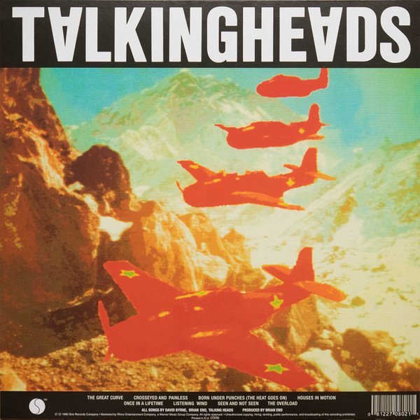 Talking Heads - Remain In Light (LP) Vinyl, rear sleeve with tracklist