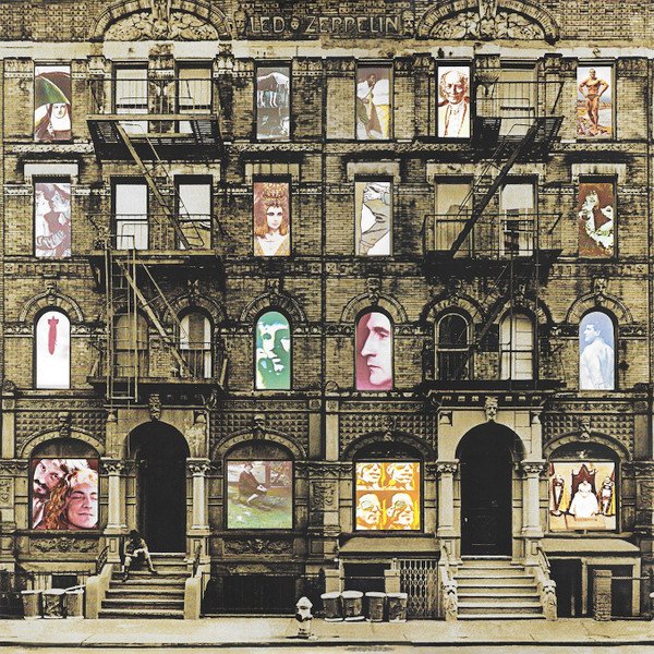 Led Zeppelin - Physical Graffiti (2LP) Vinyl, die-cut front windows filled by the inner sleeve