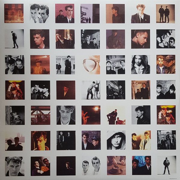Printed inner sleeve, side two, photograph grid of Pet Shop Boys