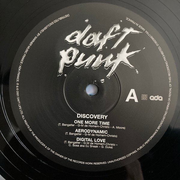 Daft Punk Discovery 2LP record label side A