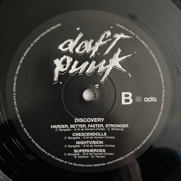 Daft Punk Discovery 2LP record label side B