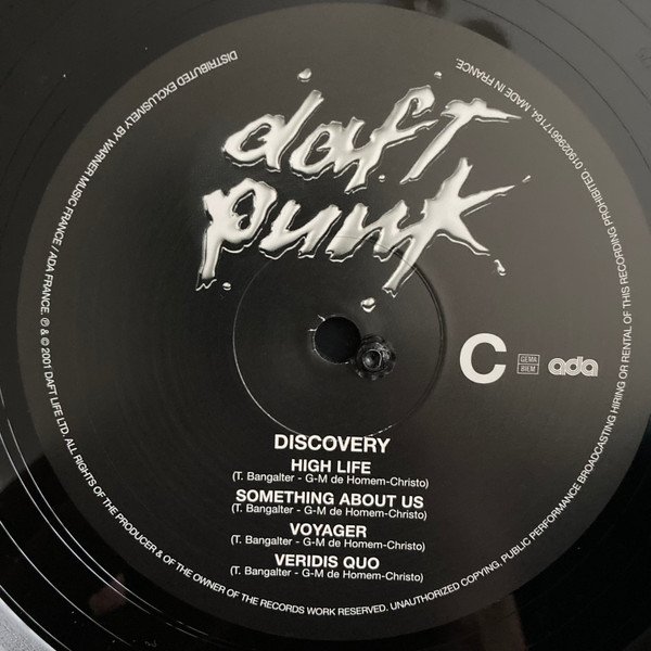 Daft Punk Discovery 2LP record label side C