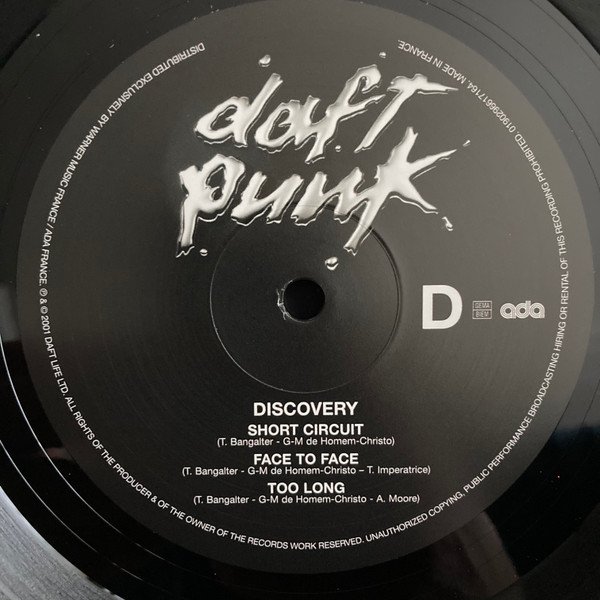 Daft Punk Discovery 2LP record label side D