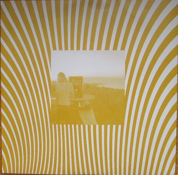 Custom printed inner sleeve, yellow artwork with photography