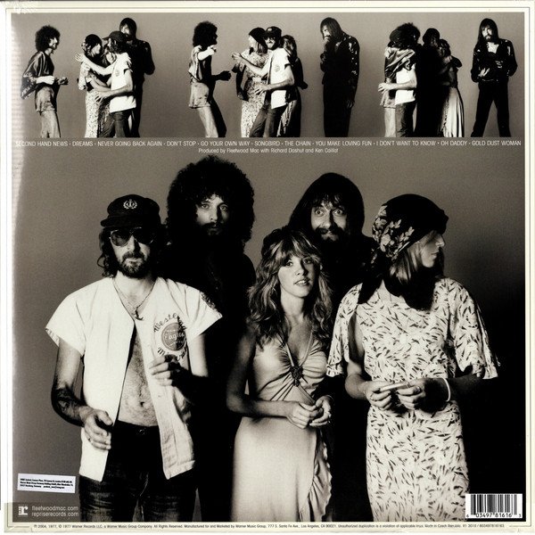 Fleetwood Mac Rumours LP rear sleeve with track listing