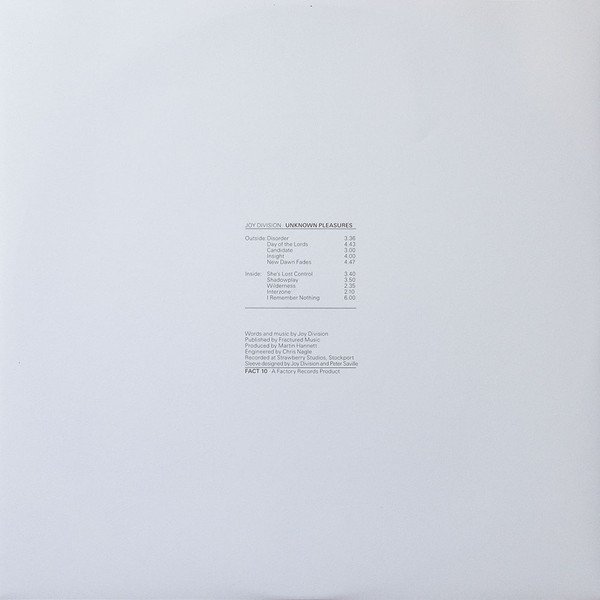 Printed inner sleeve rear with track listing and recording credits