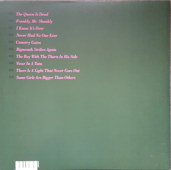 The Smiths The Queen Is Dead LP rear cover with tracklist