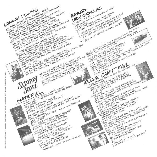 The Clash - London Calling [180g] (2LP) Vinyl, printed inner sleeve with side one lyrics