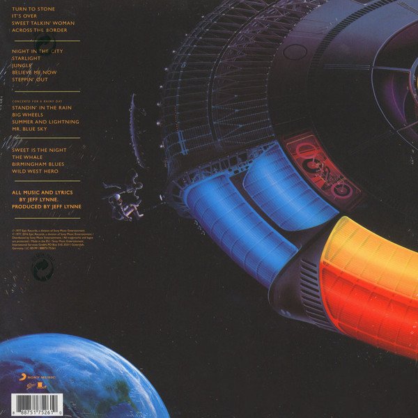Electric Light Orchestra Out of the Blue 2LP rear cover with tracklist