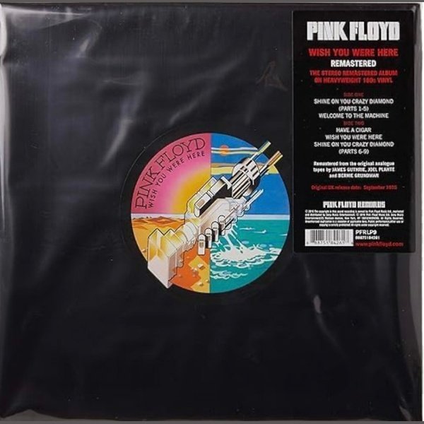 Pink Floyd Wish You Were Here LP sealed in black shrink-wrap with hype sticker