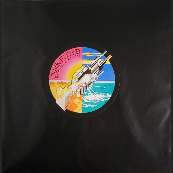 Pink Floyd Wish You Were Here LP black shrink-wrap with mechanical handshake sticker