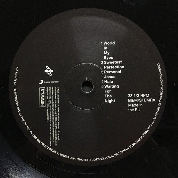 Depeche Mode Violator 180g LP record label side A