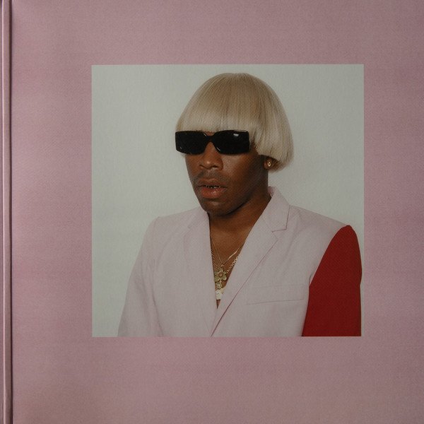 Tyler, The Creator - IGOR (LP) Vinyl, gatefold interior photograph of Tyler in the blonde wig and pink suit