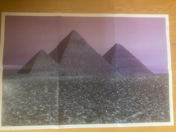 Pink Floyd The Dark Side of the Moon LP included poster of the Great Pyramids of Giza