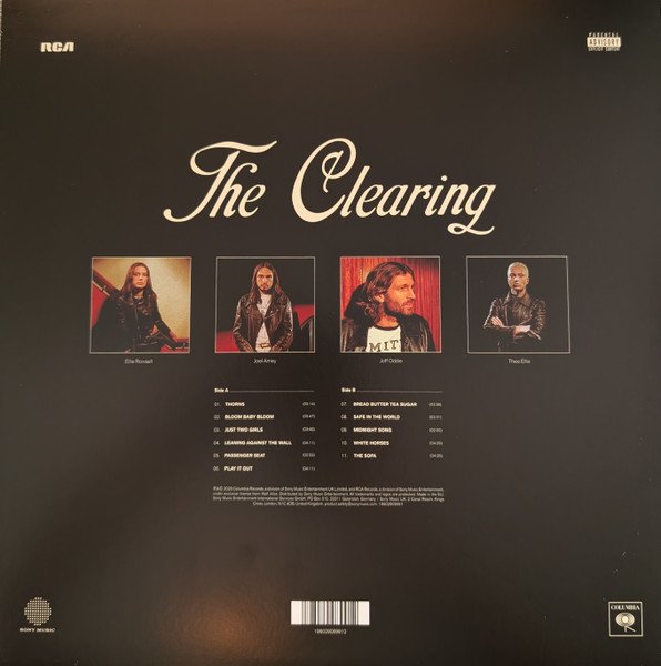 Wolf Alice - The Clearing (LP) Vinyl, rear sleeve with two side track listing