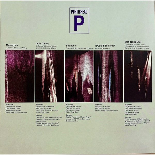 Portishead Dummy LP gatefold interior with Side A track credits