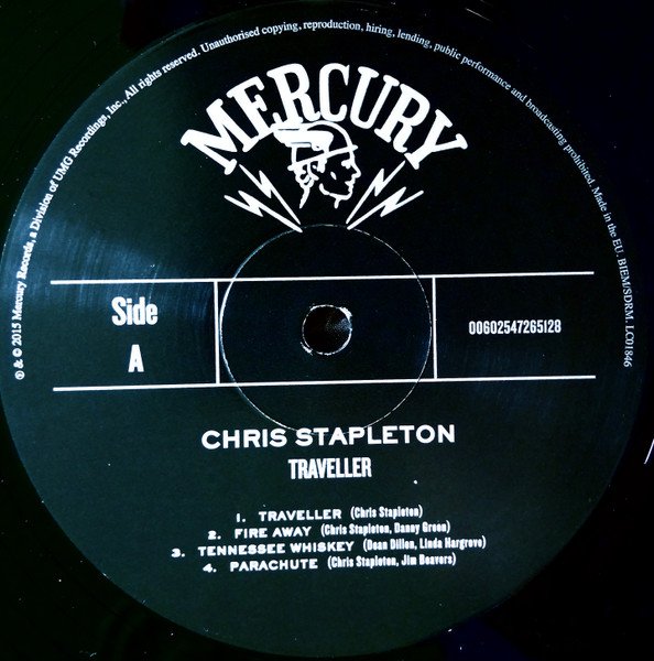 Chris Stapleton - Traveller [Gatefold] (2LP) Vinyl, side A record label