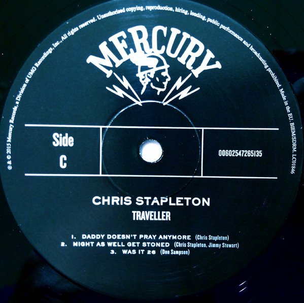 Chris Stapleton - Traveller [Gatefold] (2LP) Vinyl, side C record label